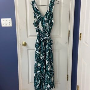 Leaf patterned jumpsuit